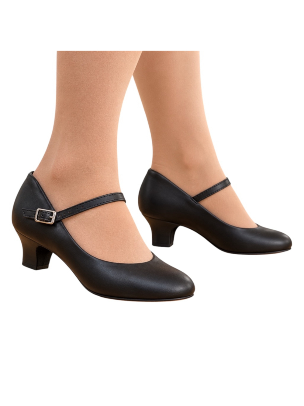 Capezio 550 Jr. Footlight Black Character Dance Shoes Women’s 5N Narrow